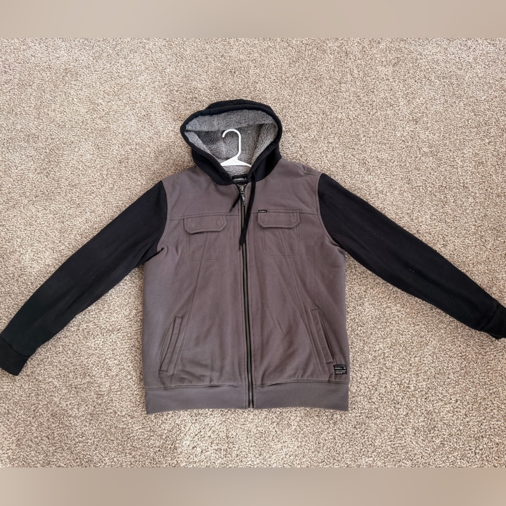 O'Neill Charcoal and Black Fleece Jacket
